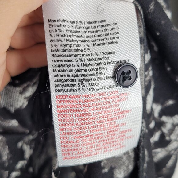 JACQUELINE de YONG Women's Black White Long Sleeve Button Front Blouse Size 40 - Picture 8 of 12